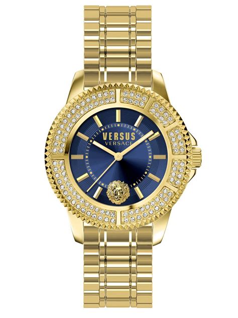 versus versace tokyo crystal watch|Versace leather strap watch.